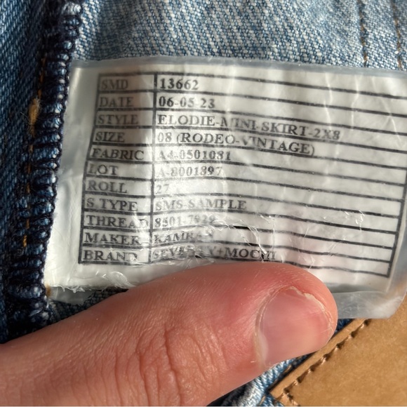 Seventy + mochi elodie jean ruffle hem festival mini blue jean skirt 4(27) NWT - Picture 12 of 15